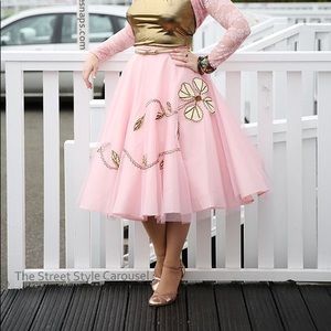 Tatyana pink tulle skirt